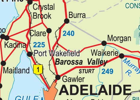 barossa valley tourist map