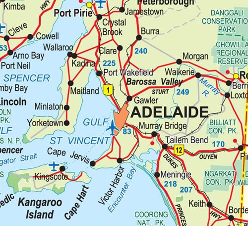 Adelaide Map Close Up